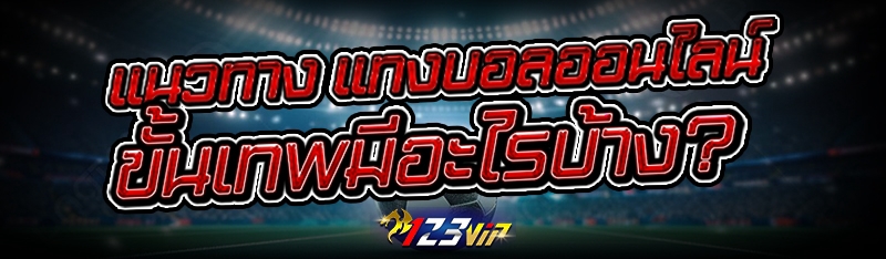 แนวทาง แทงบอลออนไลน์ ขั้นเทพมีอะไรบ้าง?