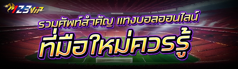 รวมศัพท์สำคัญ แทงบอลออนไลน์ ที่มือใหม่ควรรู้